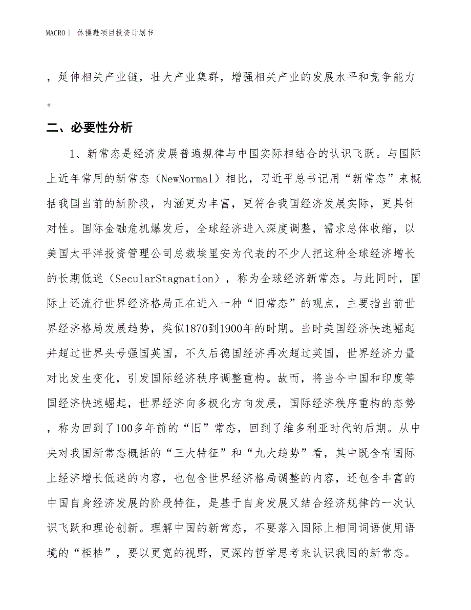 （招商引资报告）体操鞋项目投资计划书_第4页