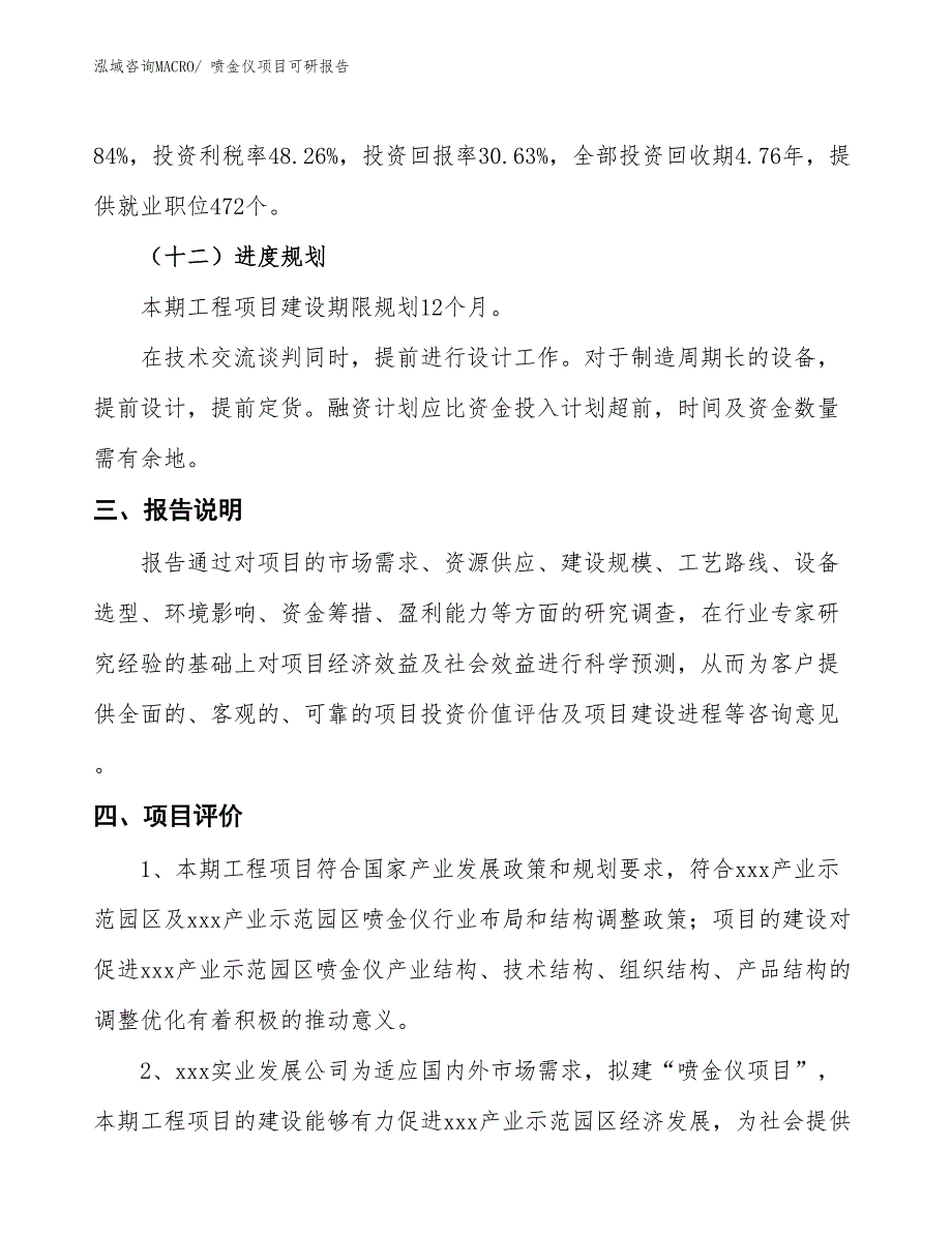 喷金仪项目可研报告_第4页