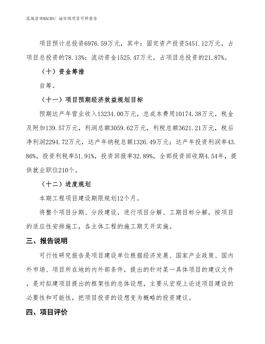 油田阀项目可研报告_第4页