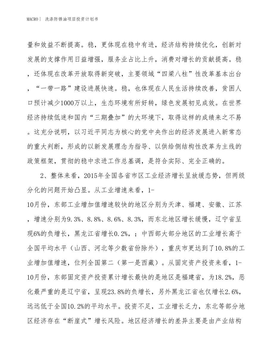 （招商引资报告）洗涤防锈油项目投资计划书_第5页