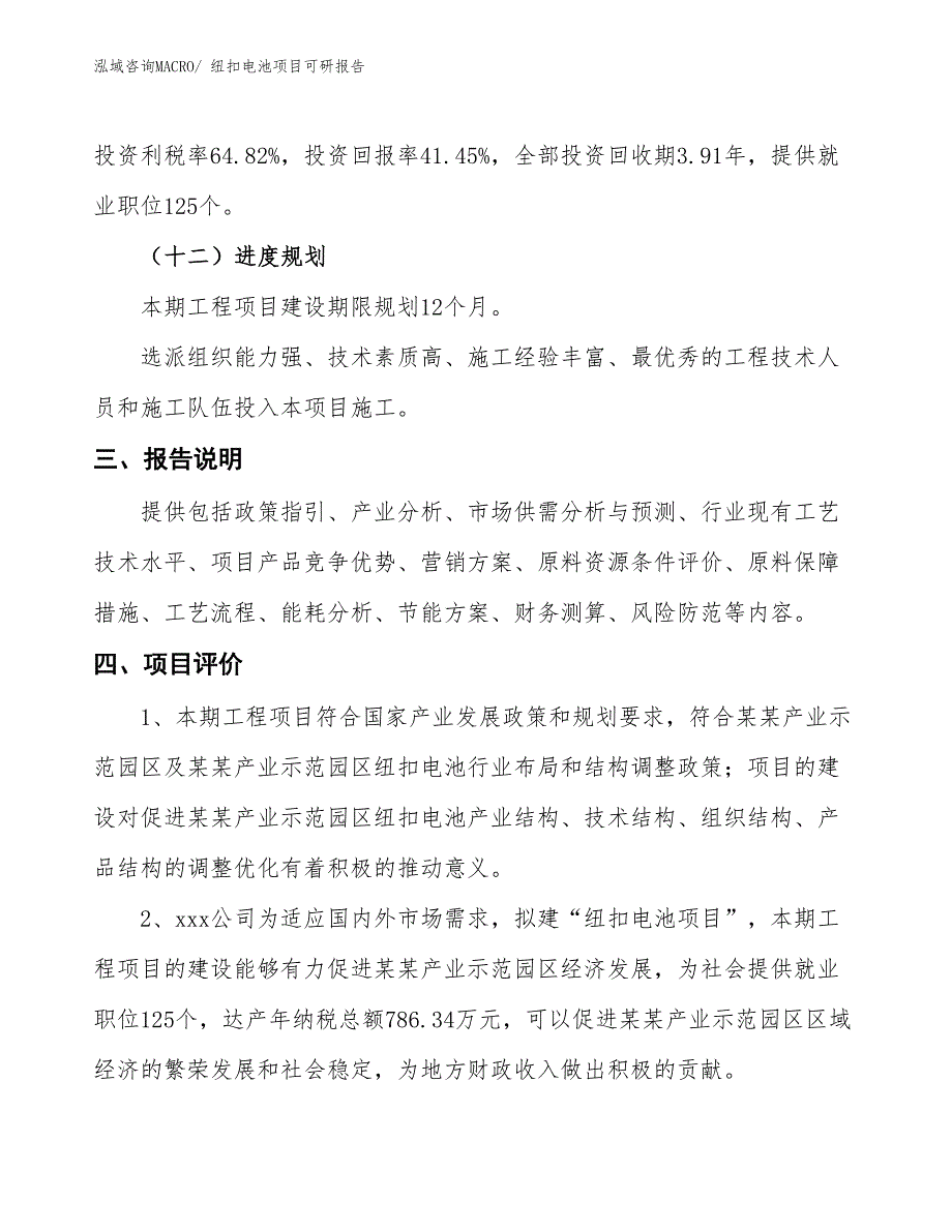 纽扣电池项目可研报告_第4页