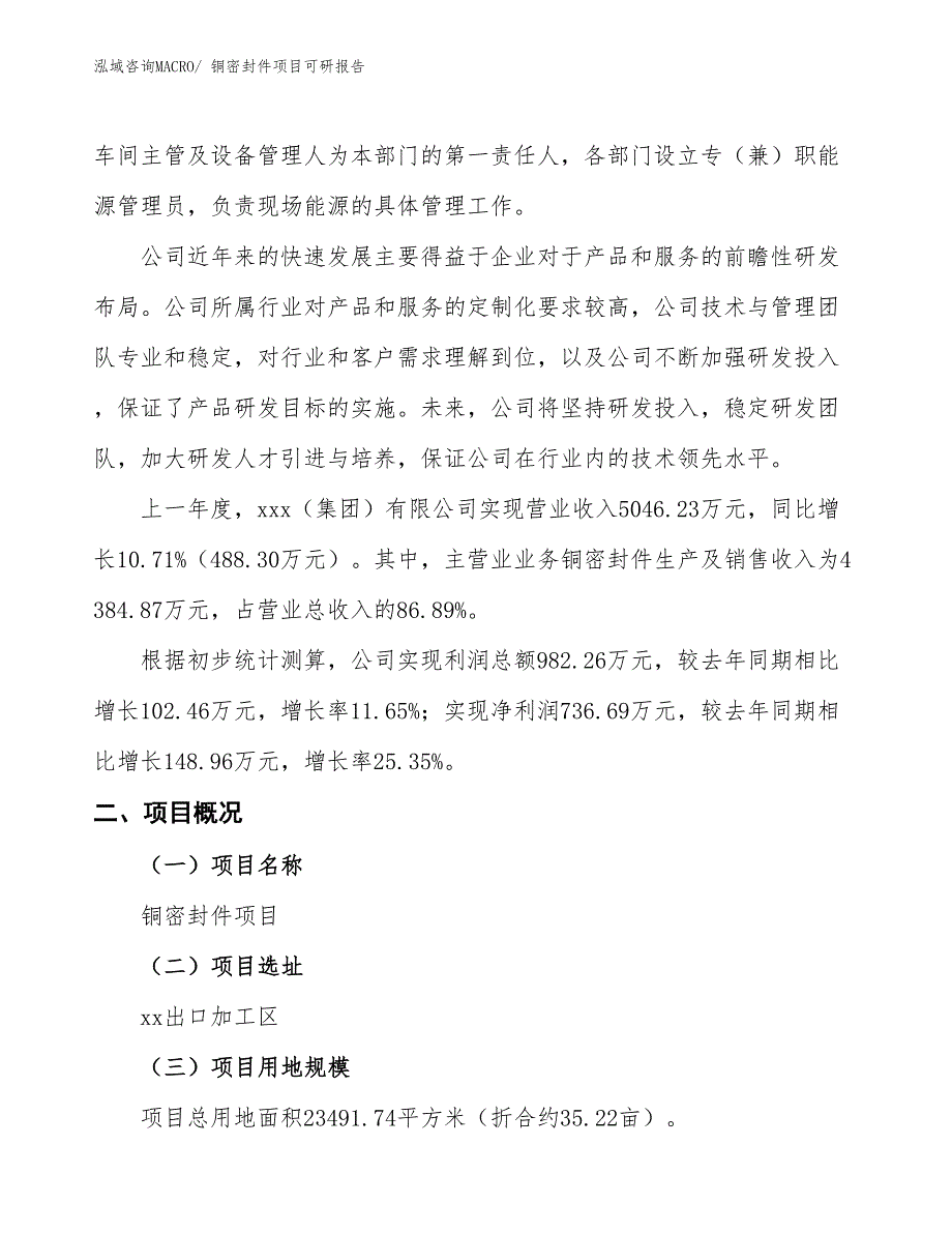 铜密封件项目可研报告_第2页