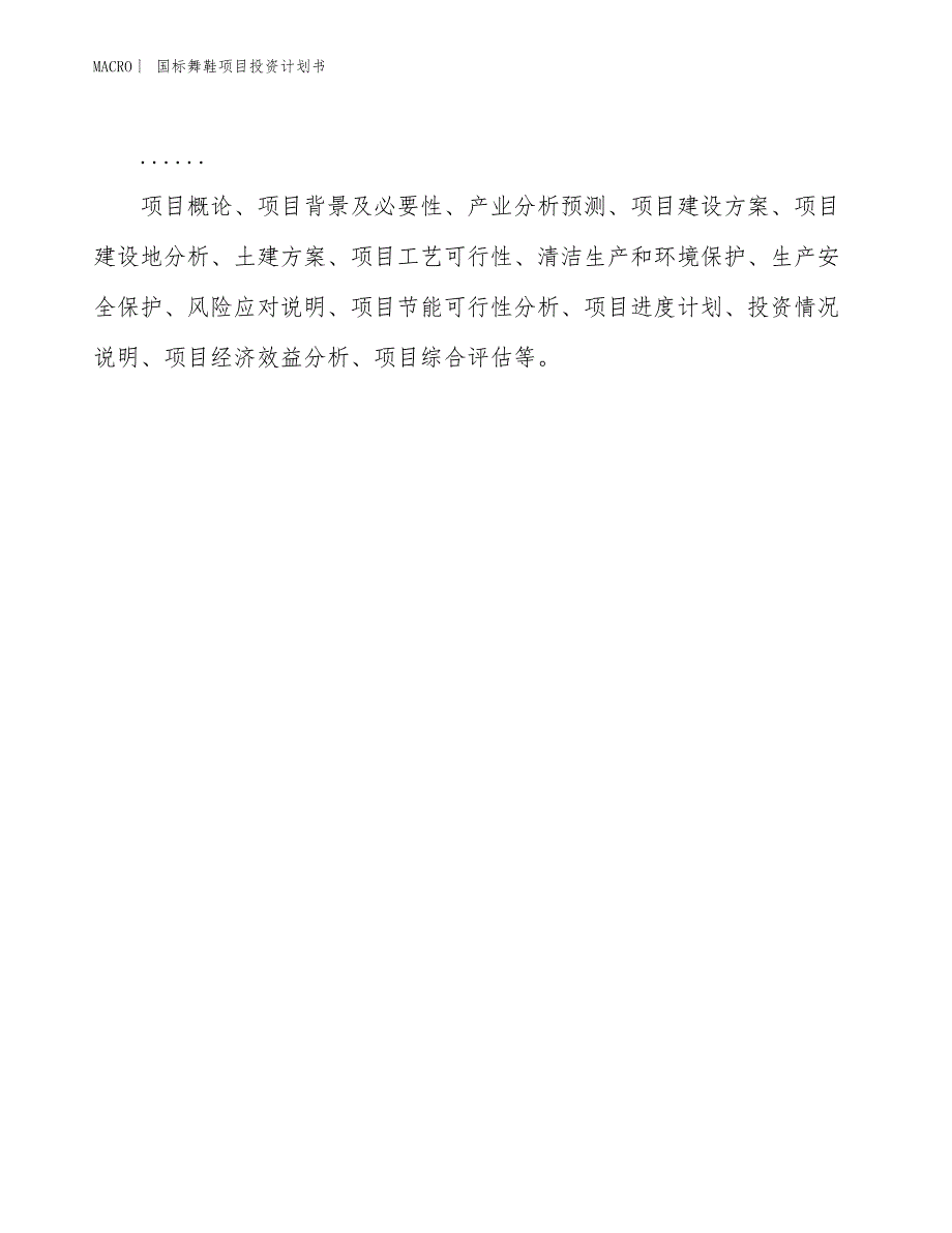 （招商引资报告）国标舞鞋项目投资计划书_第2页