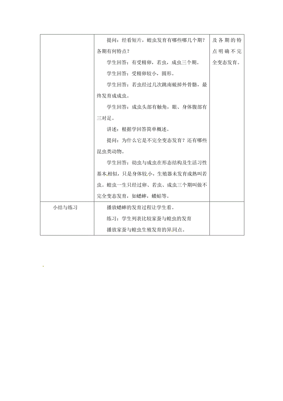 20.2 动物的发育 教案 （苏科版八年级上） (7)_第4页