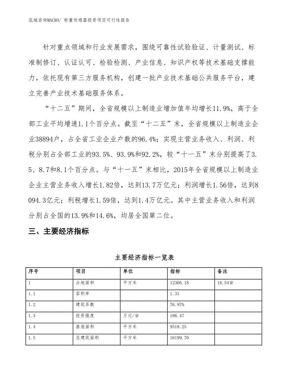 （项目申请）称重传感器投资项目可行性报告_第5页