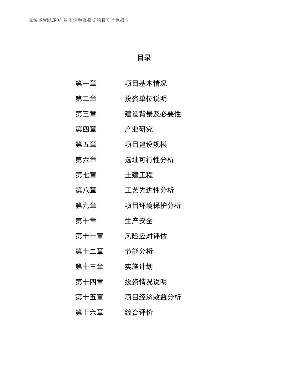 （项目申请）银汞调和器投资项目可行性报告_第1页