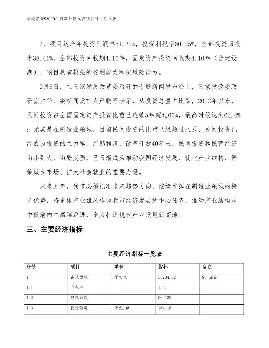 （项目申请）汽车外饰投资项目可行性报告_第5页