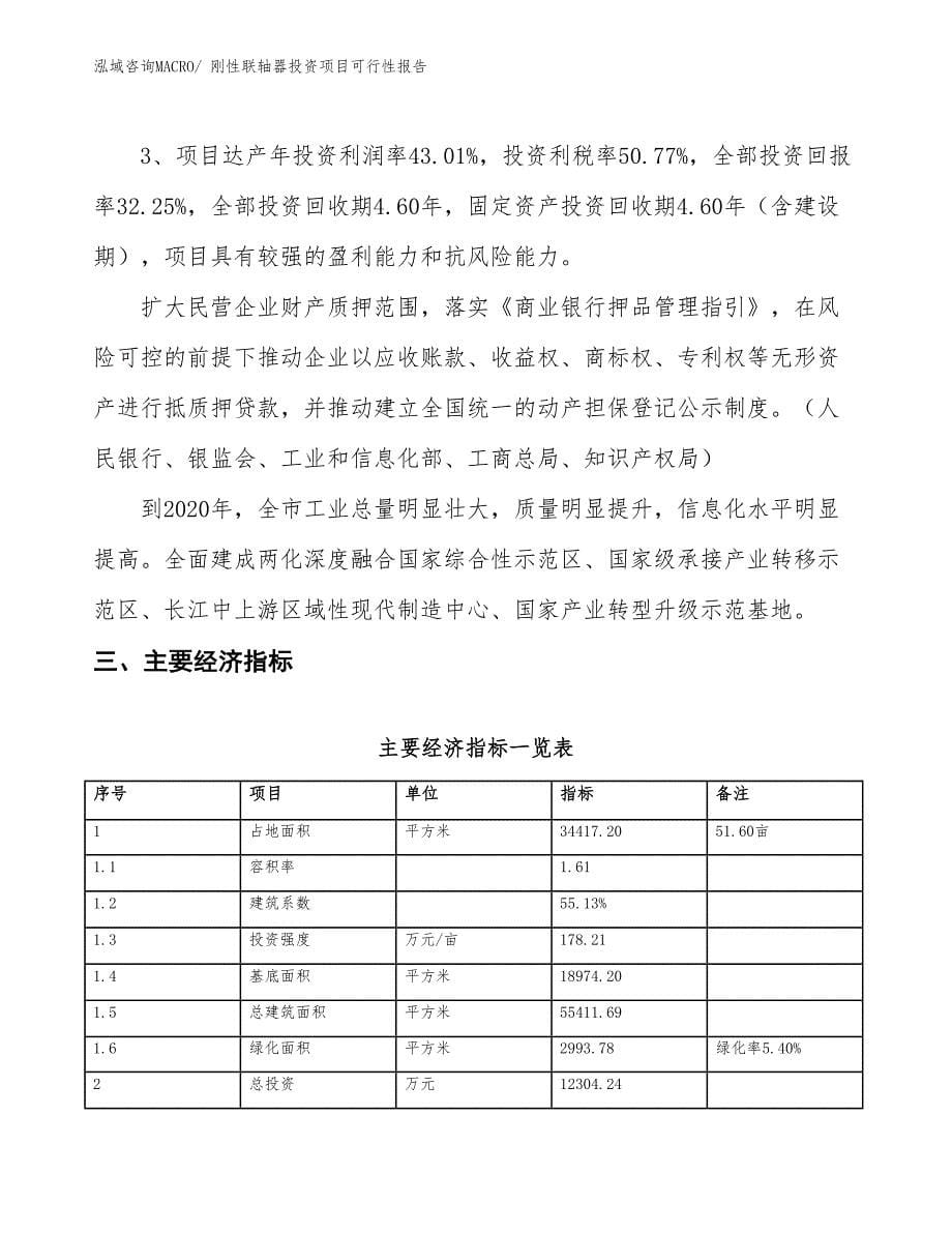 （项目申请）刚性联轴器投资项目可行性报告_第5页