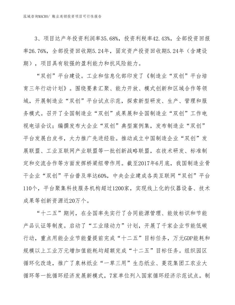 （项目申请）鞋业连锁投资项目可行性报告_第5页