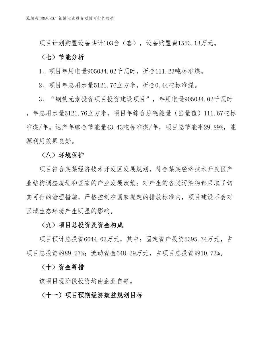 （项目申请）钢铁元素投资项目可行性报告_第3页