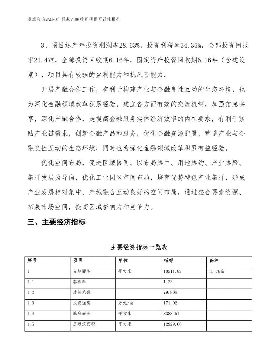 （项目申请）羟基乙酸投资项目可行性报告_第5页