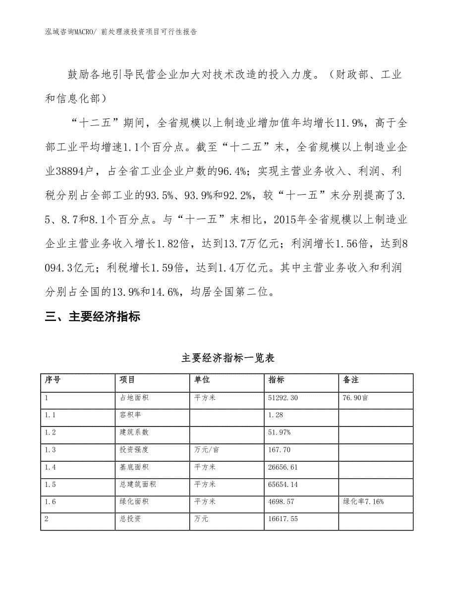 （项目申请）前处理液投资项目可行性报告_第5页