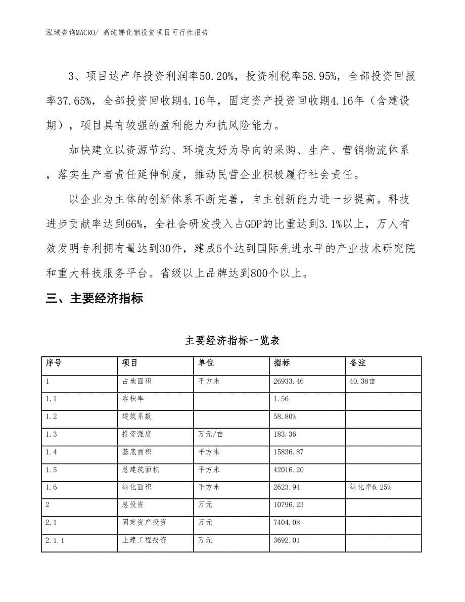 （项目申请）高纯锑化铟投资项目可行性报告_第5页