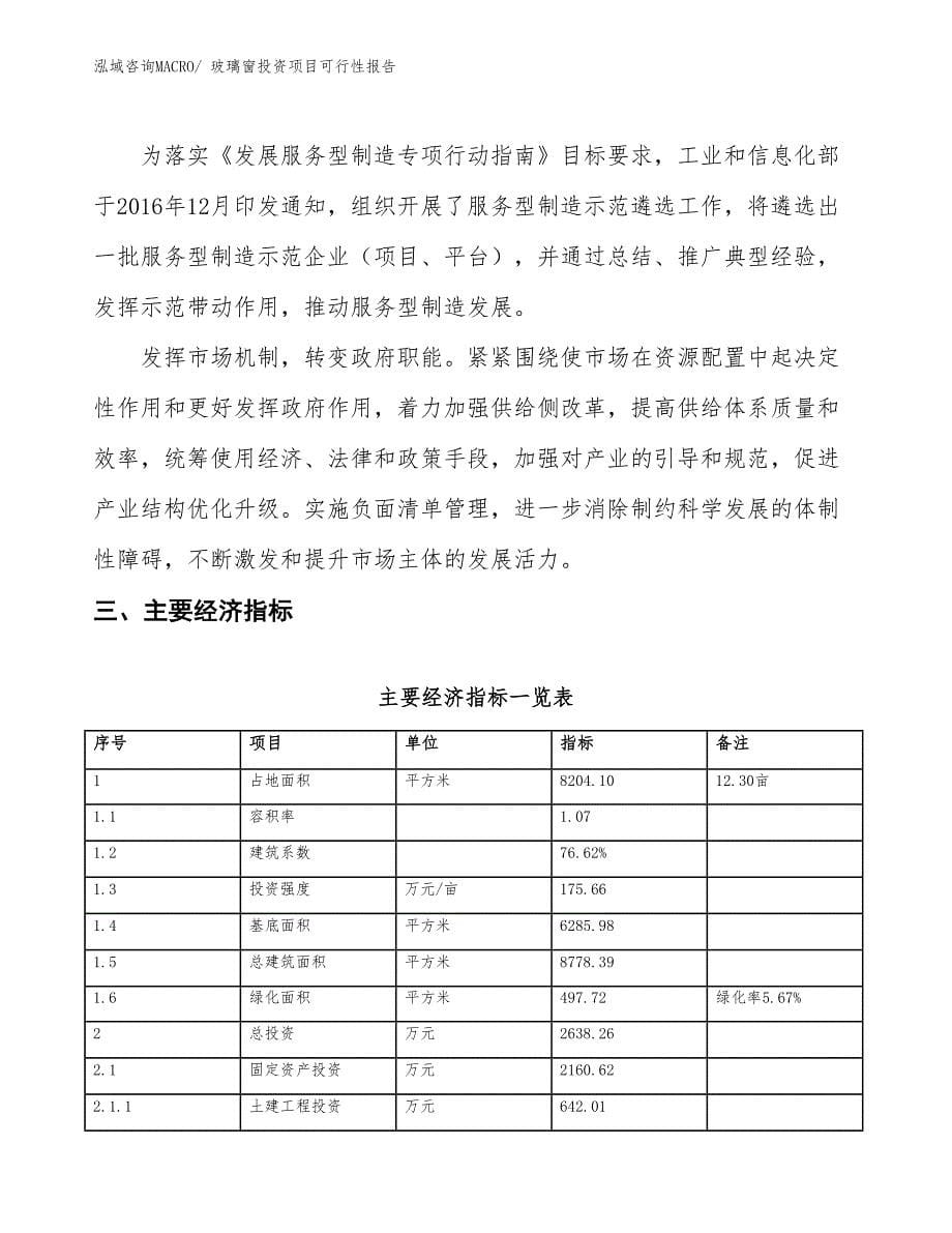 （项目申请）玻璃窗投资项目可行性报告_第5页