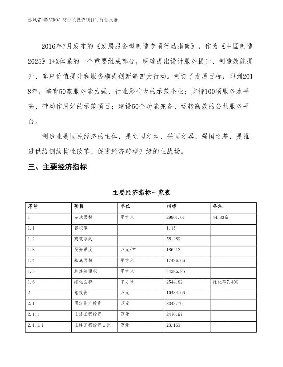 （项目申请）纺纱机投资项目可行性报告_第5页