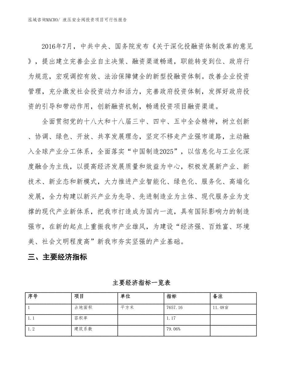 （项目申请）液压安全阀投资项目可行性报告_第5页