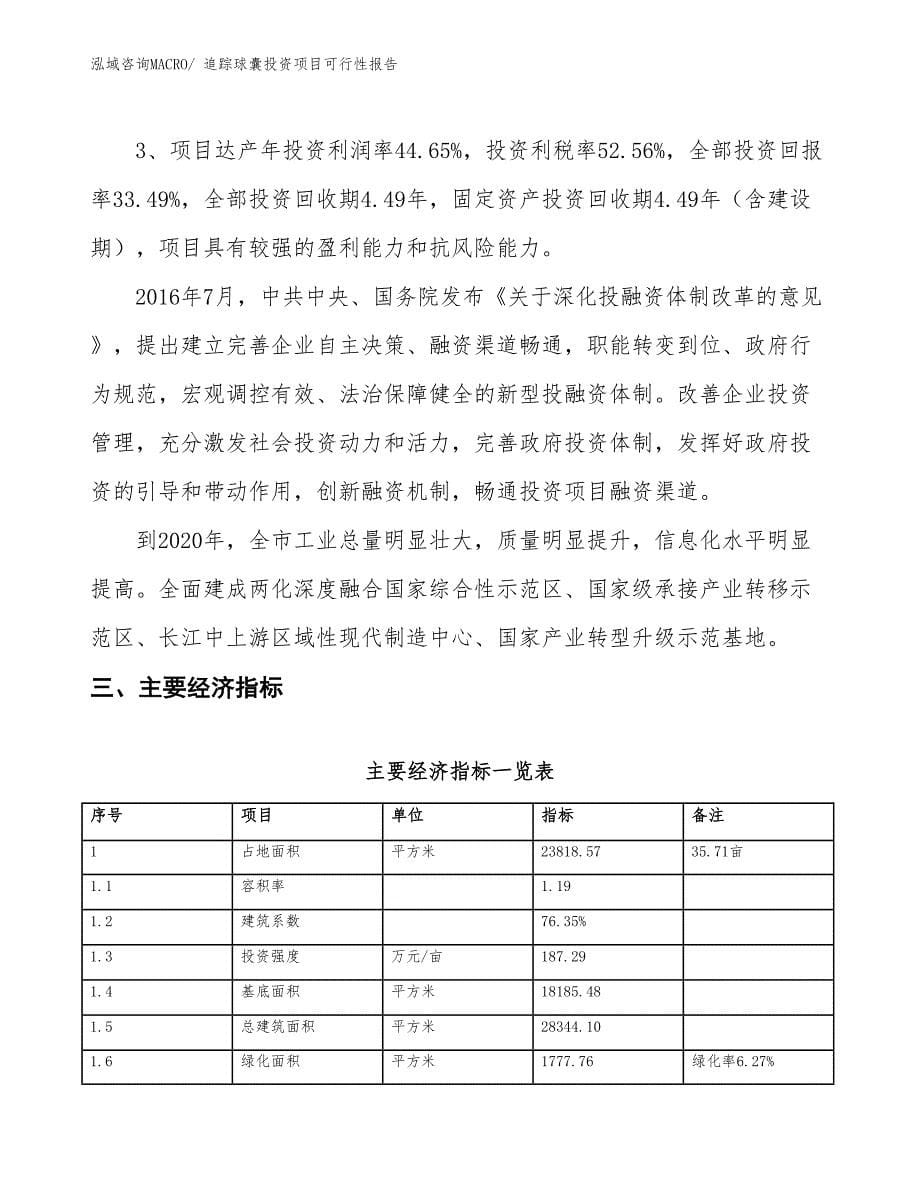 （项目申请）追踪球囊投资项目可行性报告_第5页