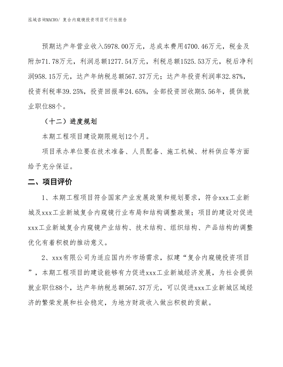 （项目申请）复合内窥镜投资项目可行性报告_第4页