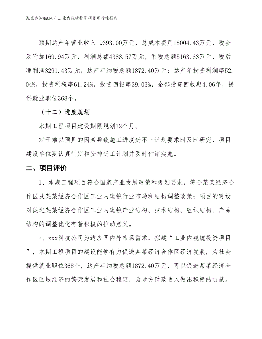 （项目申请）工业内窥镜投资项目可行性报告_第4页