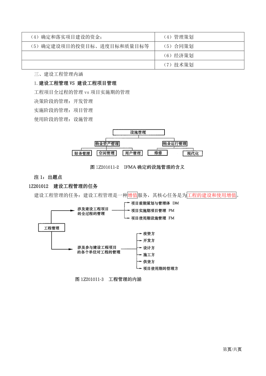 2018年一级建造师复习一建项目管理第一轮教材考点精讲重点知识总结讲义全_第4页