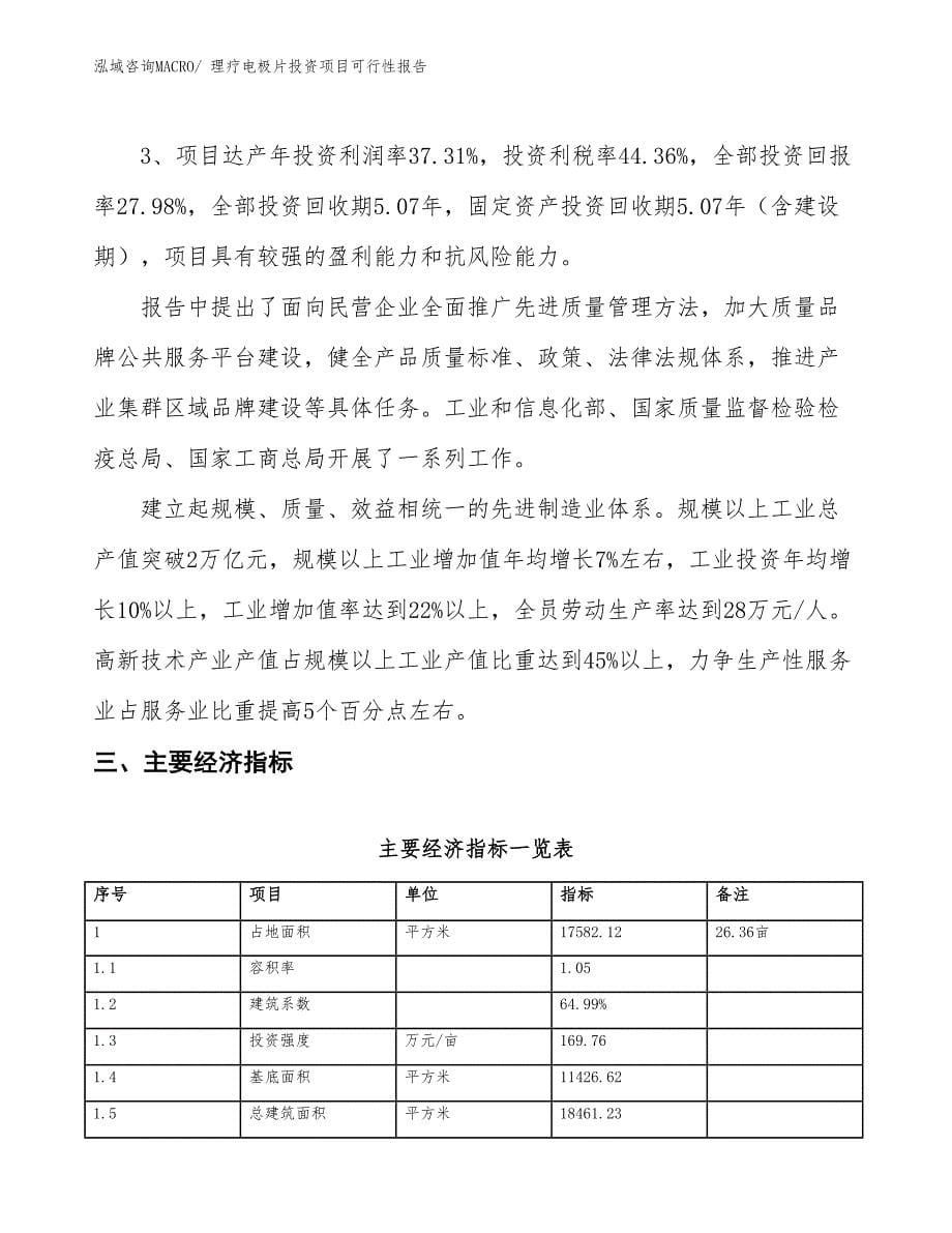 （项目申请）理疗电极片投资项目可行性报告_第5页