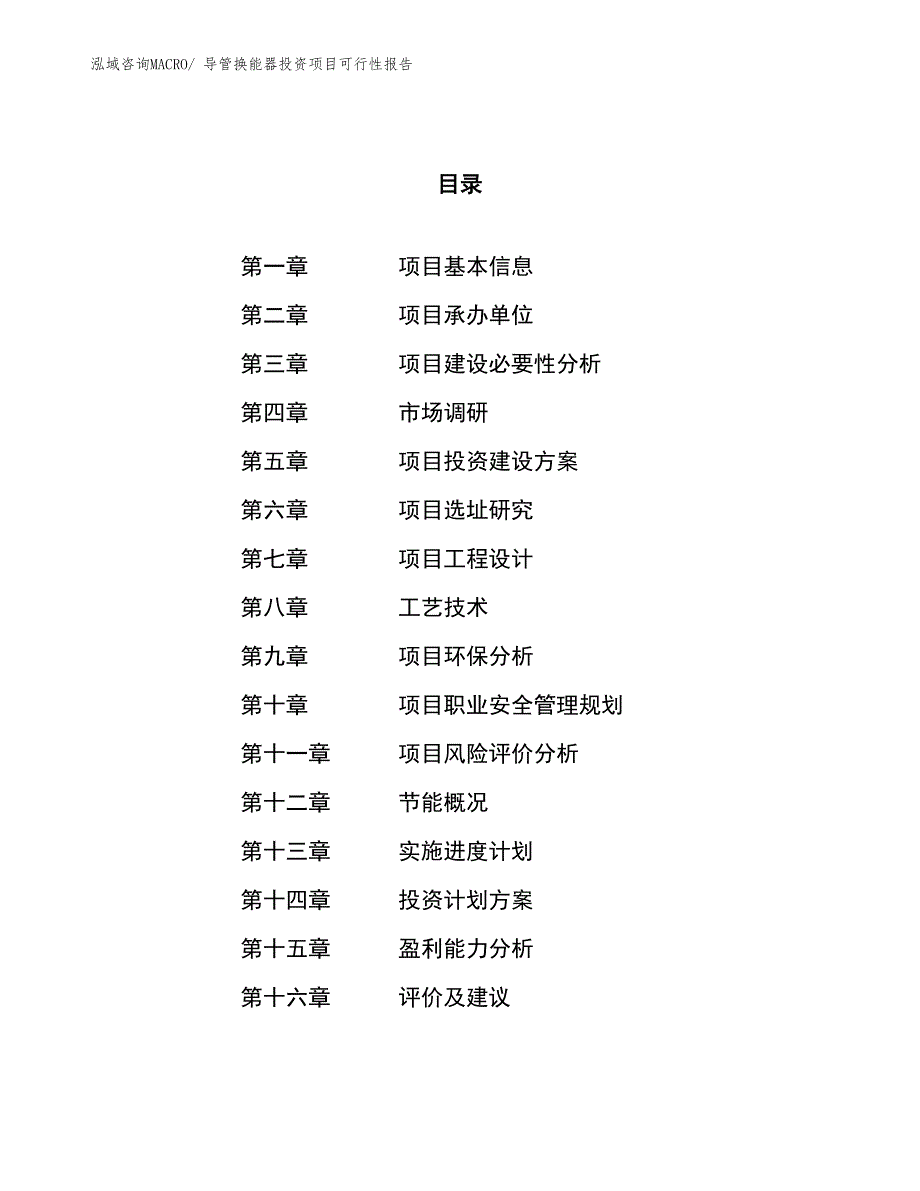 （项目申请）导管换能器投资项目可行性报告_第1页