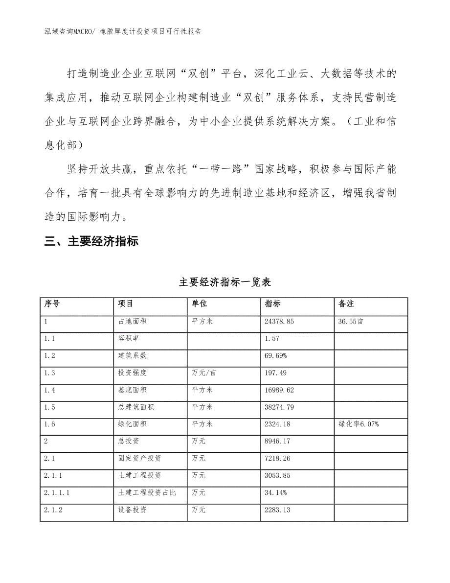 （项目申请）橡胶厚度计投资项目可行性报告_第5页