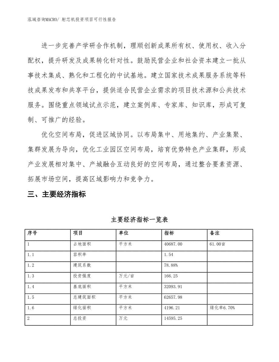 （项目申请）射芯机投资项目可行性报告_第5页