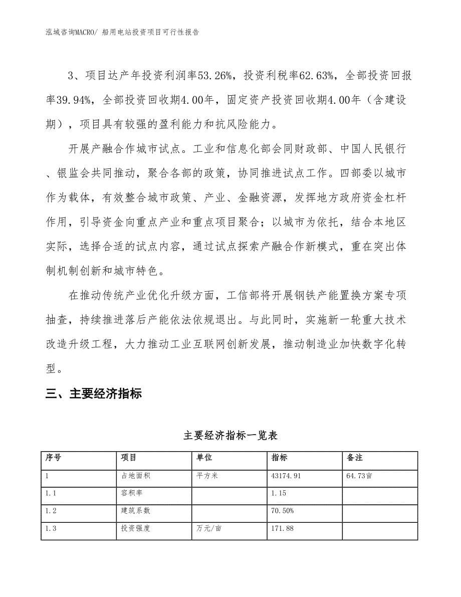 （项目申请）船用电站投资项目可行性报告_第5页