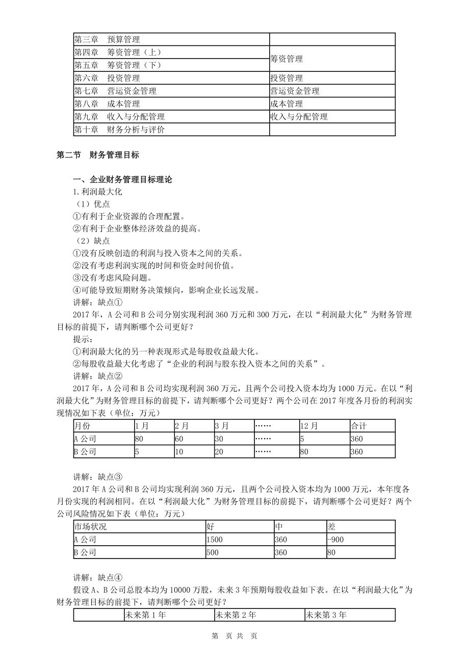 2018年中级会计职称考试中级财务管理备考复习考前强化冲刺讲义重点标注_第2页