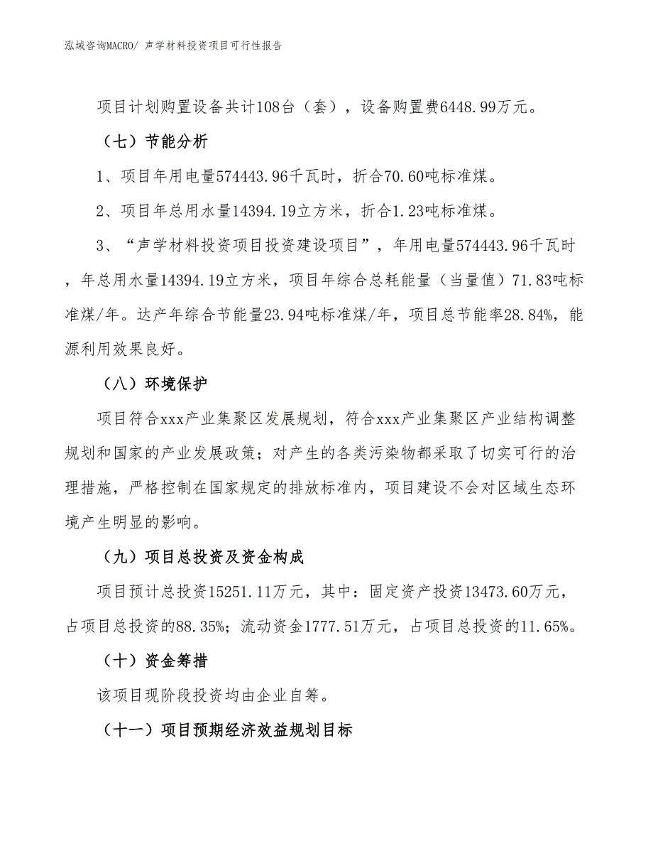 （项目申请）声学材料投资项目可行性报告_第3页