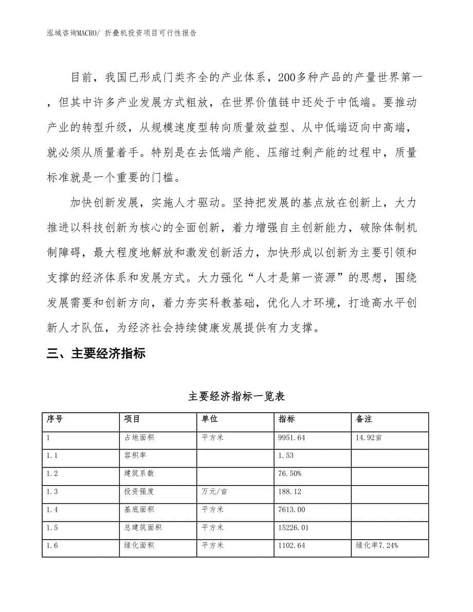 （项目申请）折叠机投资项目可行性报告_第5页