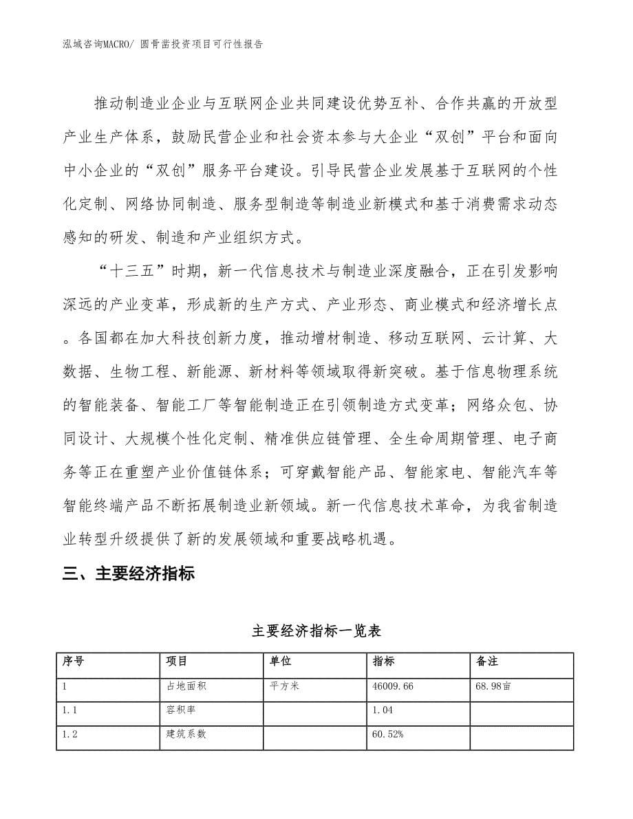 （项目申请）圆骨凿投资项目可行性报告_第5页