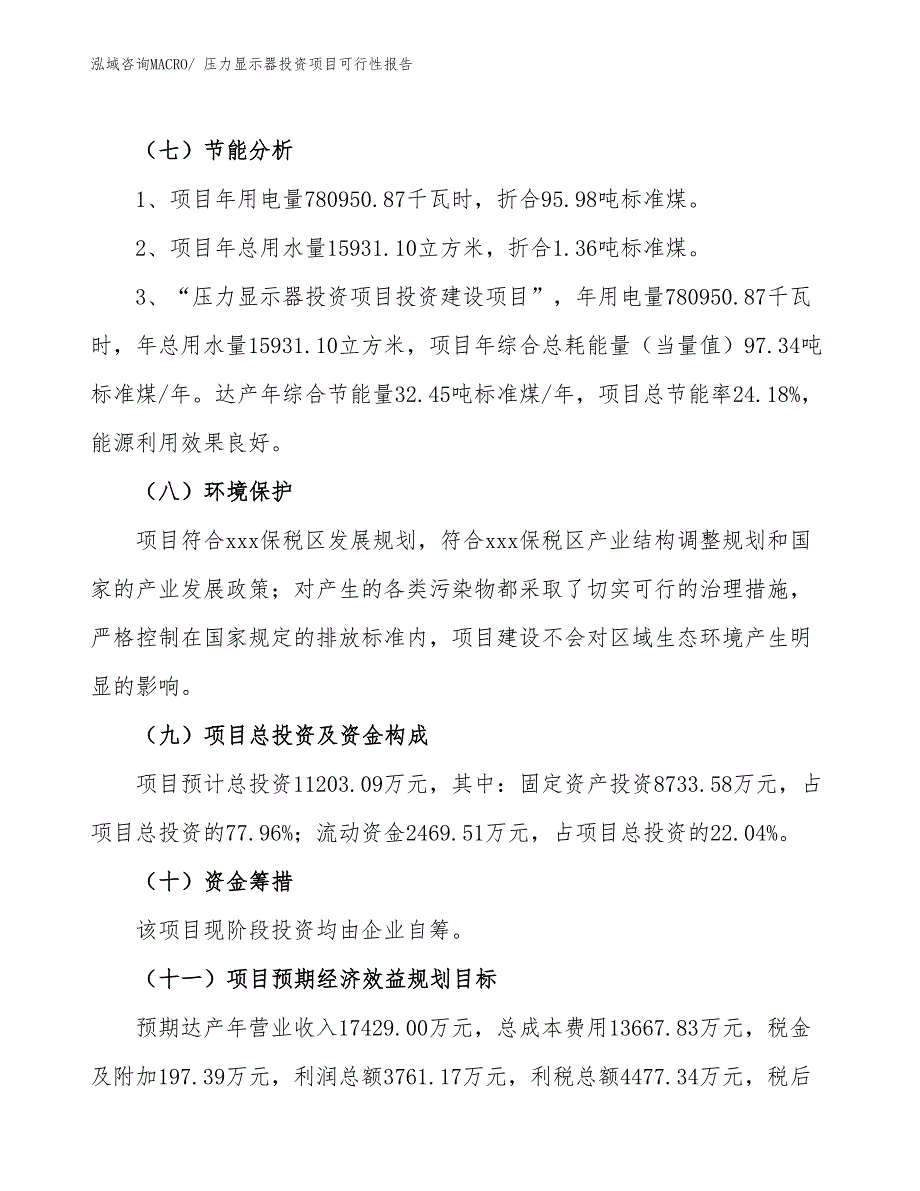 （项目申请）压力显示器投资项目可行性报告_第3页