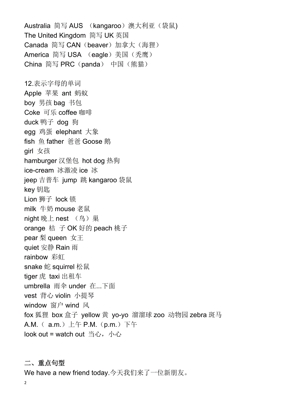 2017小学英语三年级下册资料总结_第2页