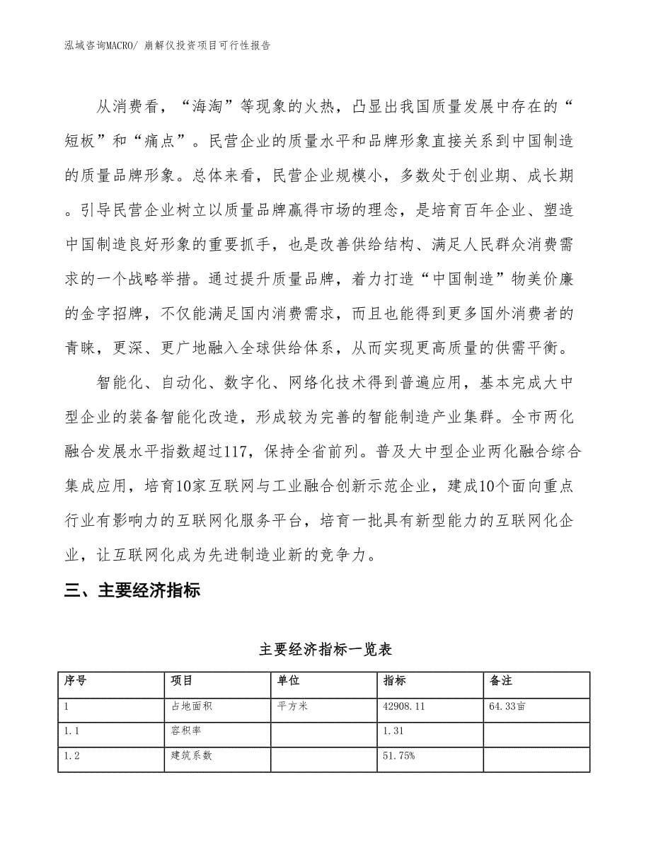 （项目申请）崩解仪投资项目可行性报告_第5页