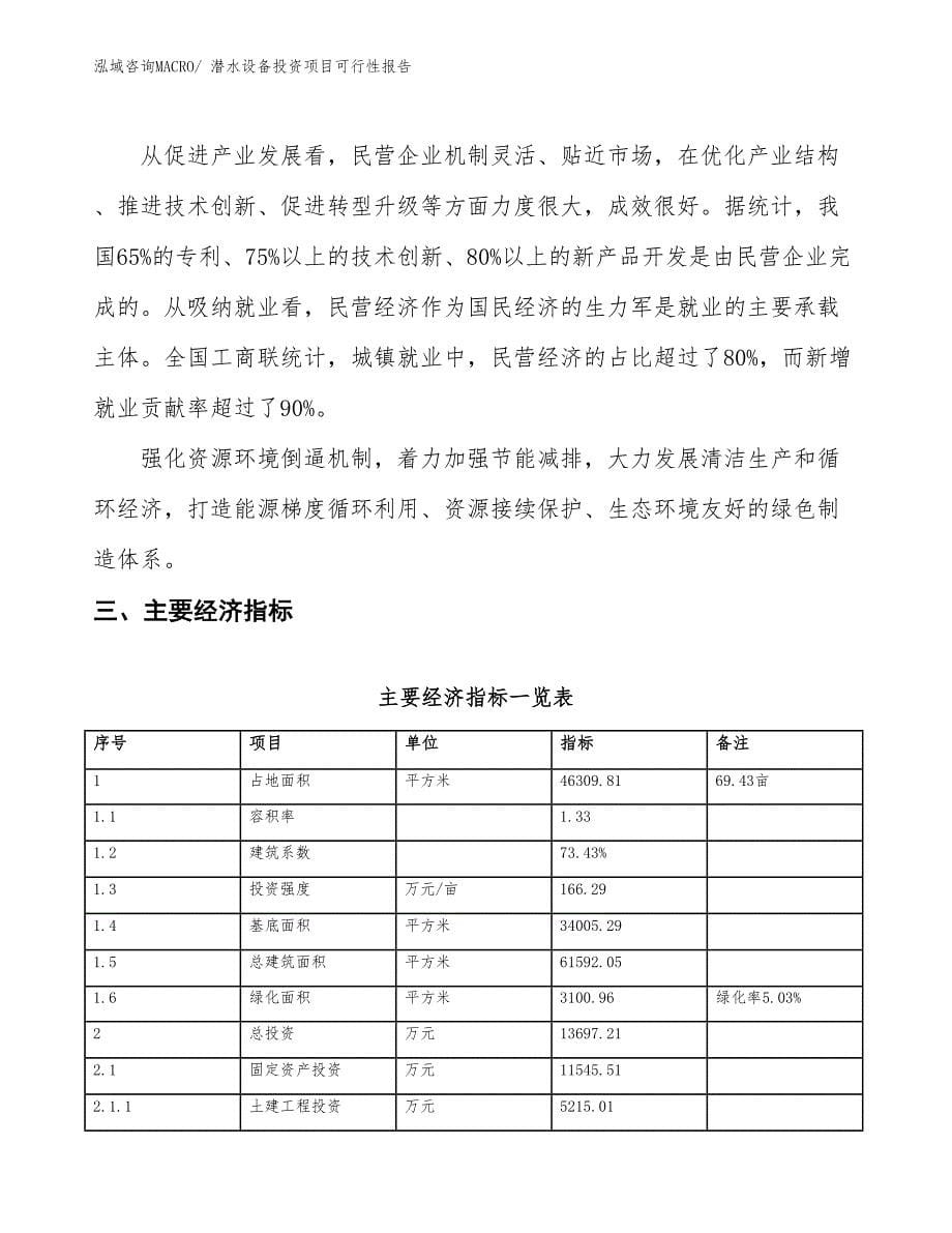 （项目申请）潜水设备投资项目可行性报告_第5页