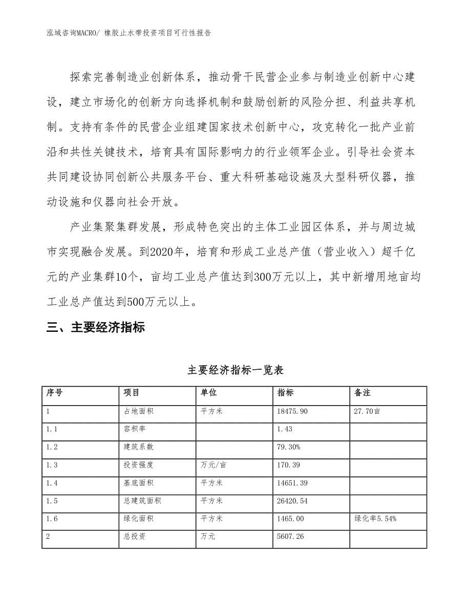 （项目申请）橡胶止水带投资项目可行性报告_第5页