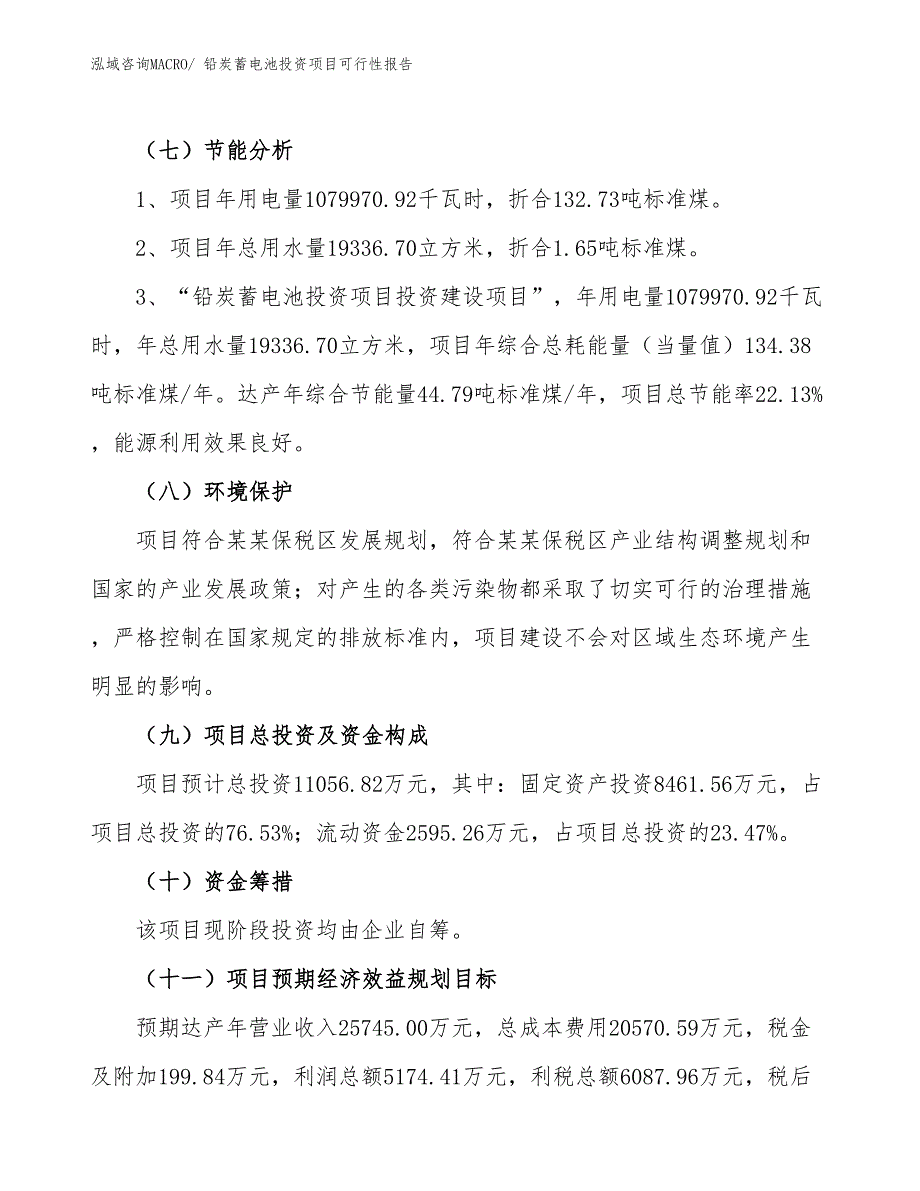 （项目申请）铅炭蓄电池投资项目可行性报告_第3页