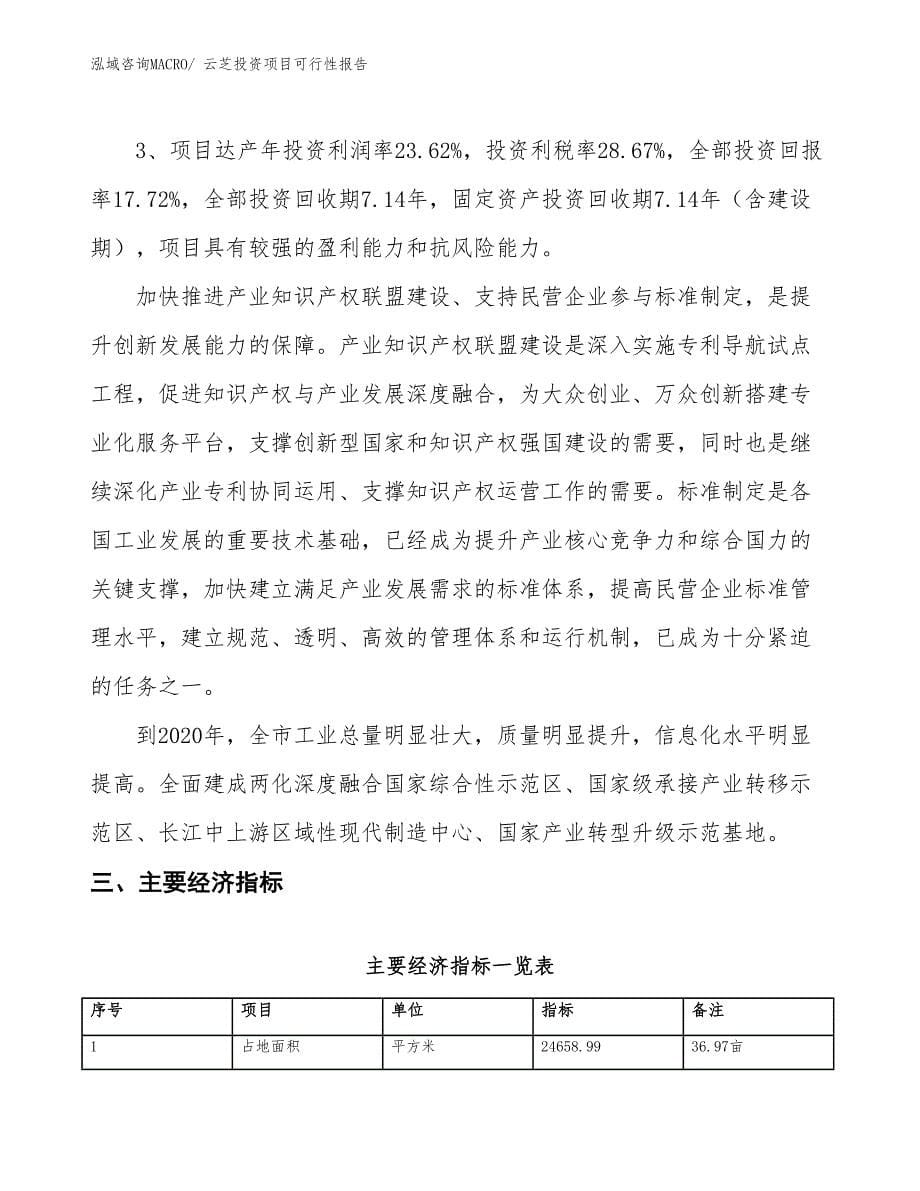 （项目申请）云芝投资项目可行性报告_第5页