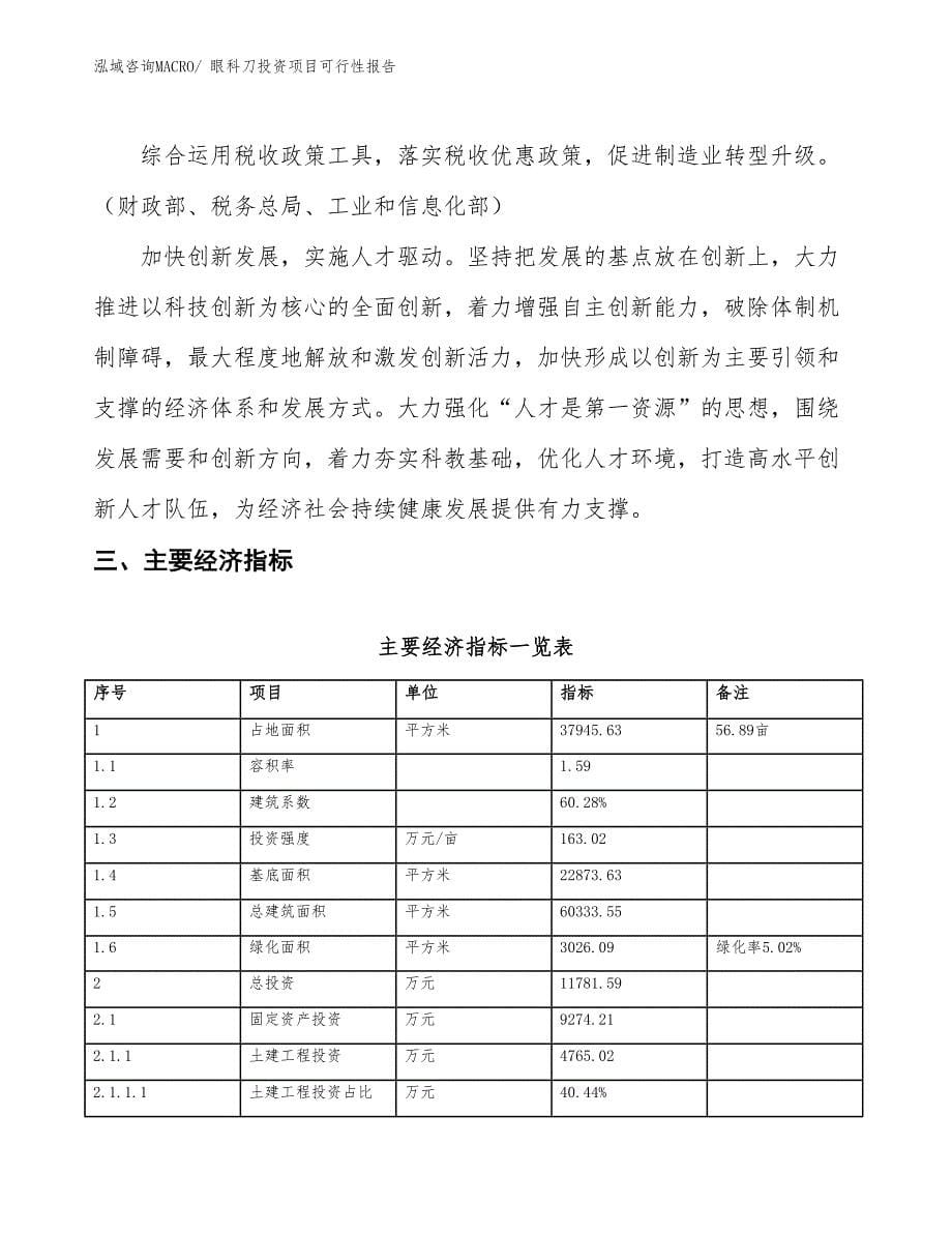 （项目申请）眼科刀投资项目可行性报告_第5页