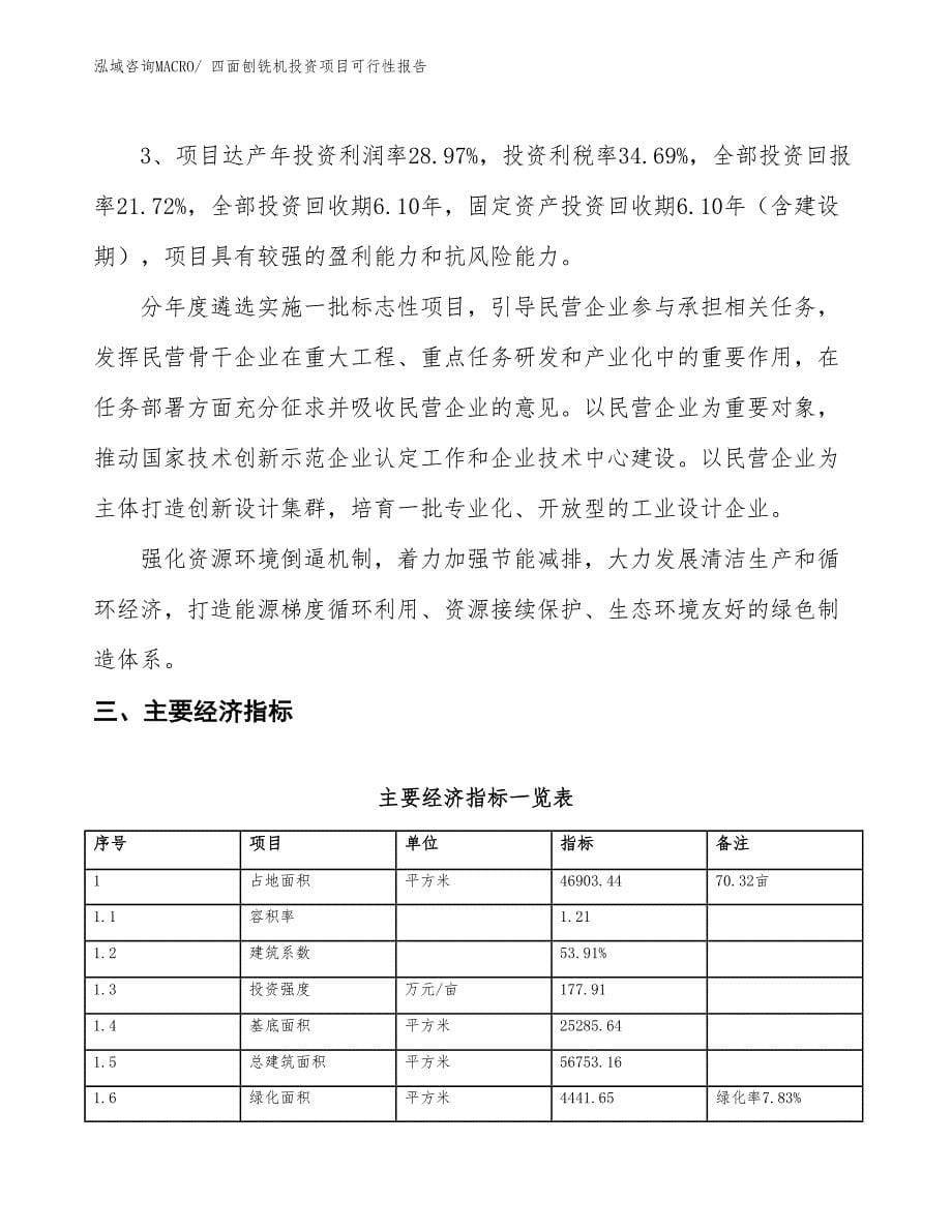 （项目申请）四面刨铣机投资项目可行性报告_第5页