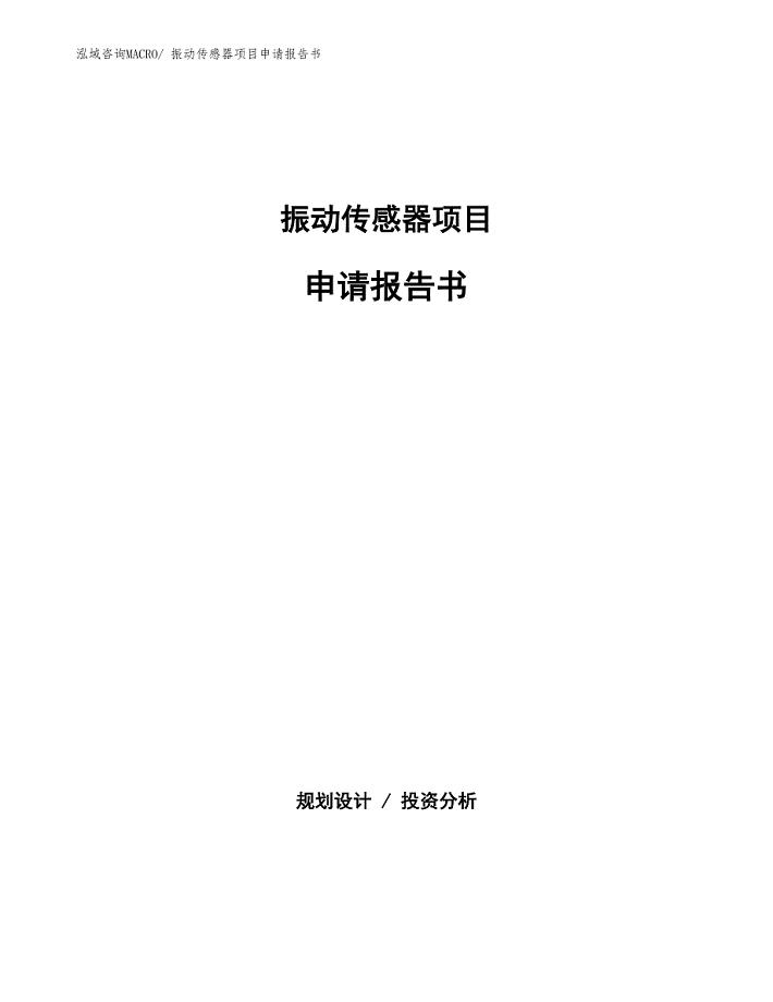 振动传感器项目申请报告书 (1)