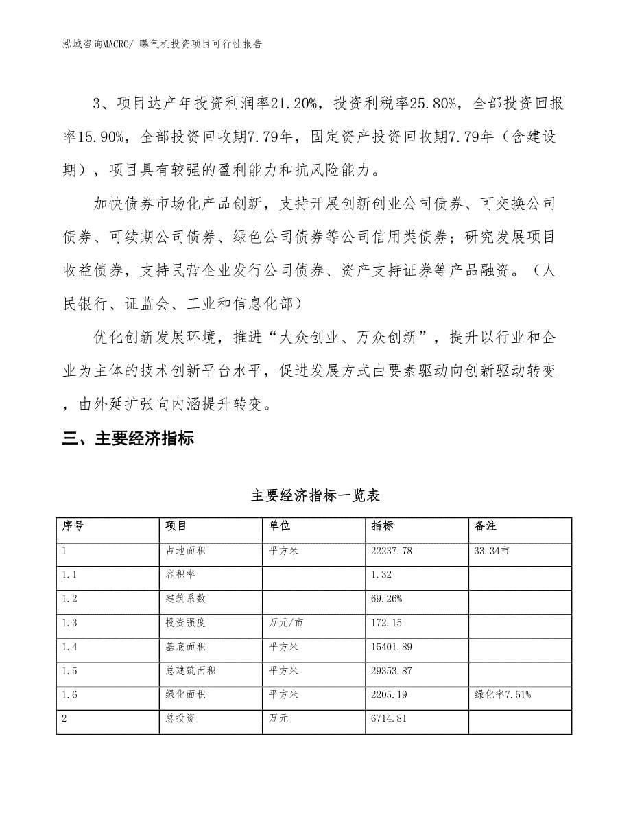 （项目申请）曝气机投资项目可行性报告_第5页