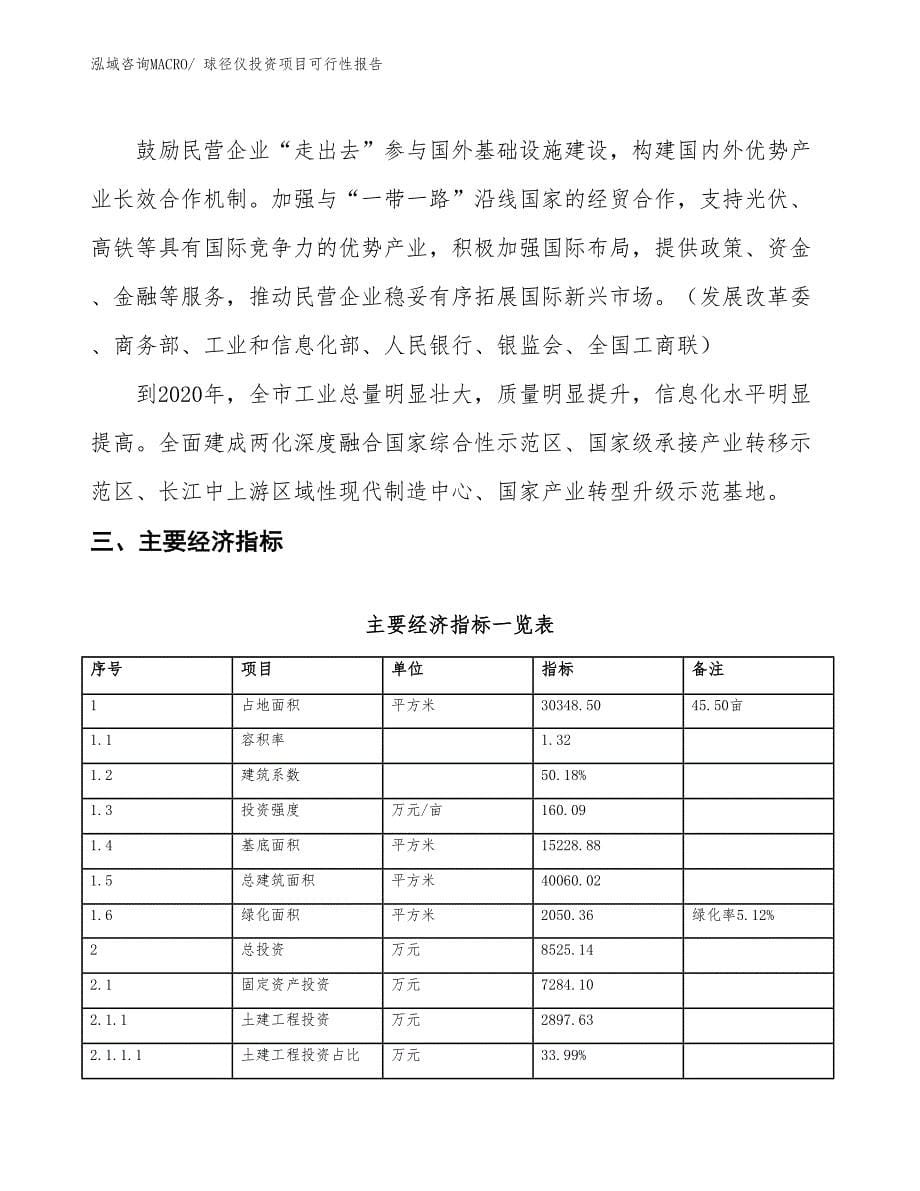 （项目申请）球径仪投资项目可行性报告_第5页