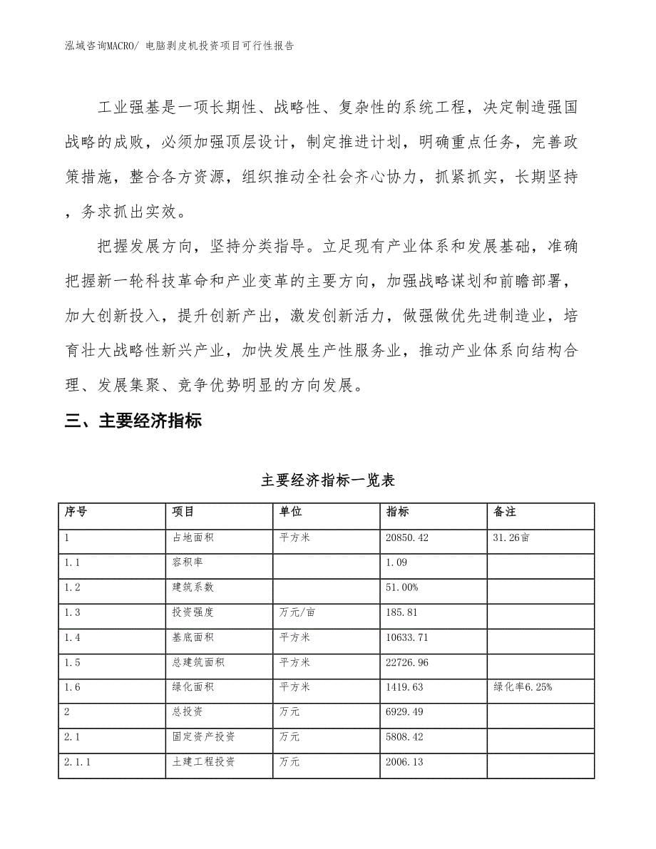 （项目申请）电脑剥皮机投资项目可行性报告_第5页