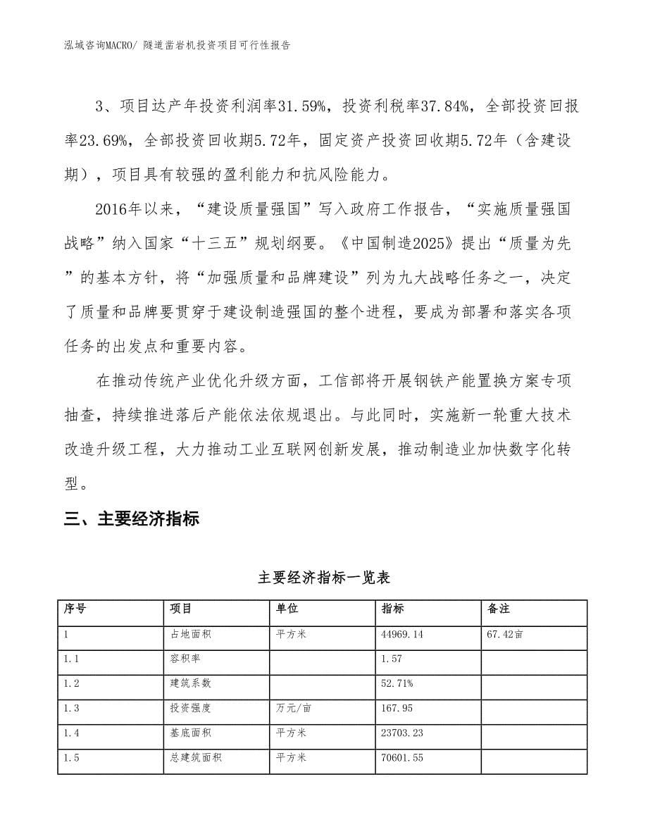 （项目申请）隧道凿岩机投资项目可行性报告_第5页