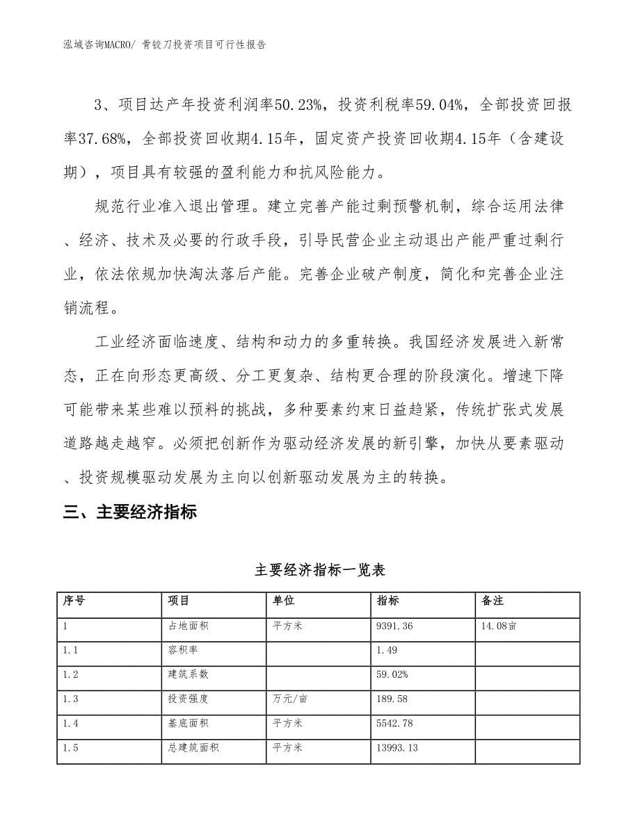 （项目申请）骨铰刀投资项目可行性报告_第5页