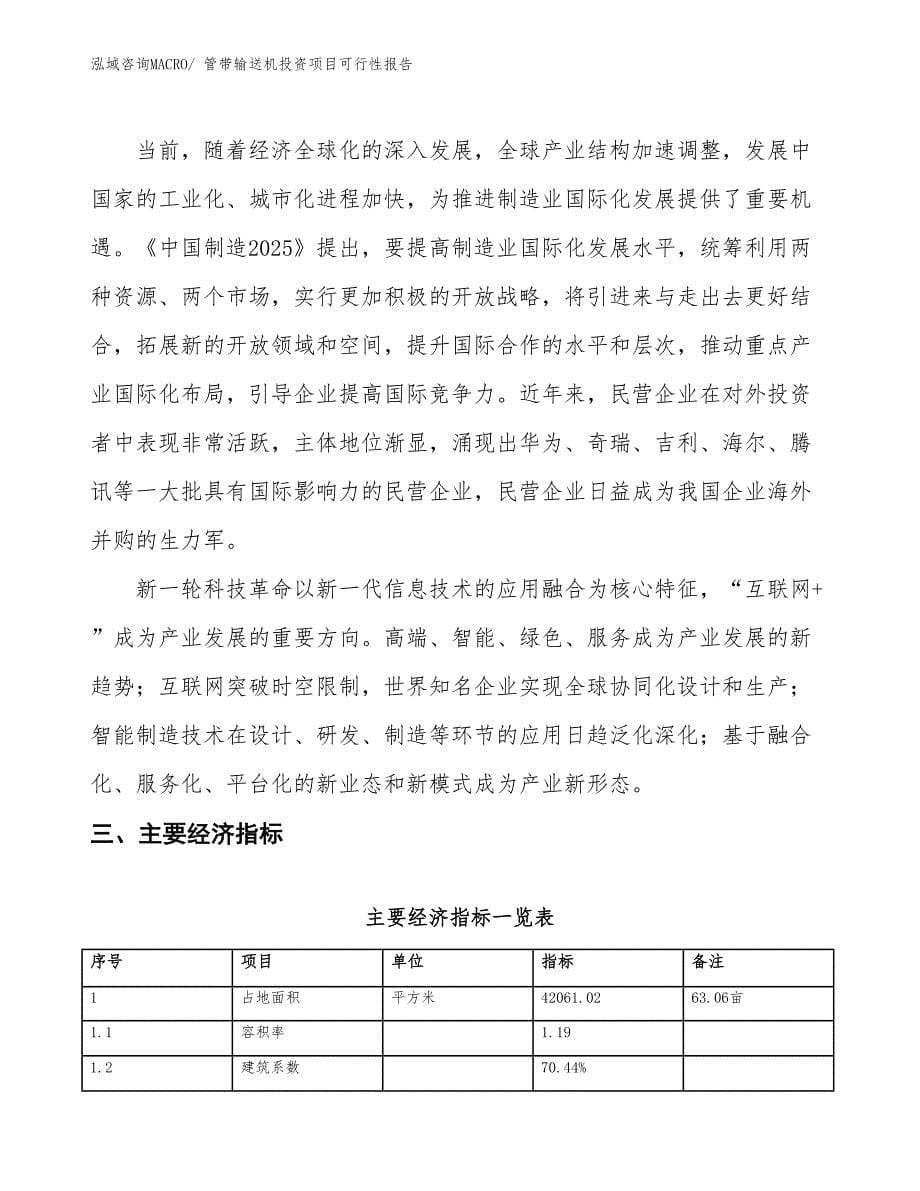 （项目申请）管带输送机投资项目可行性报告_第5页