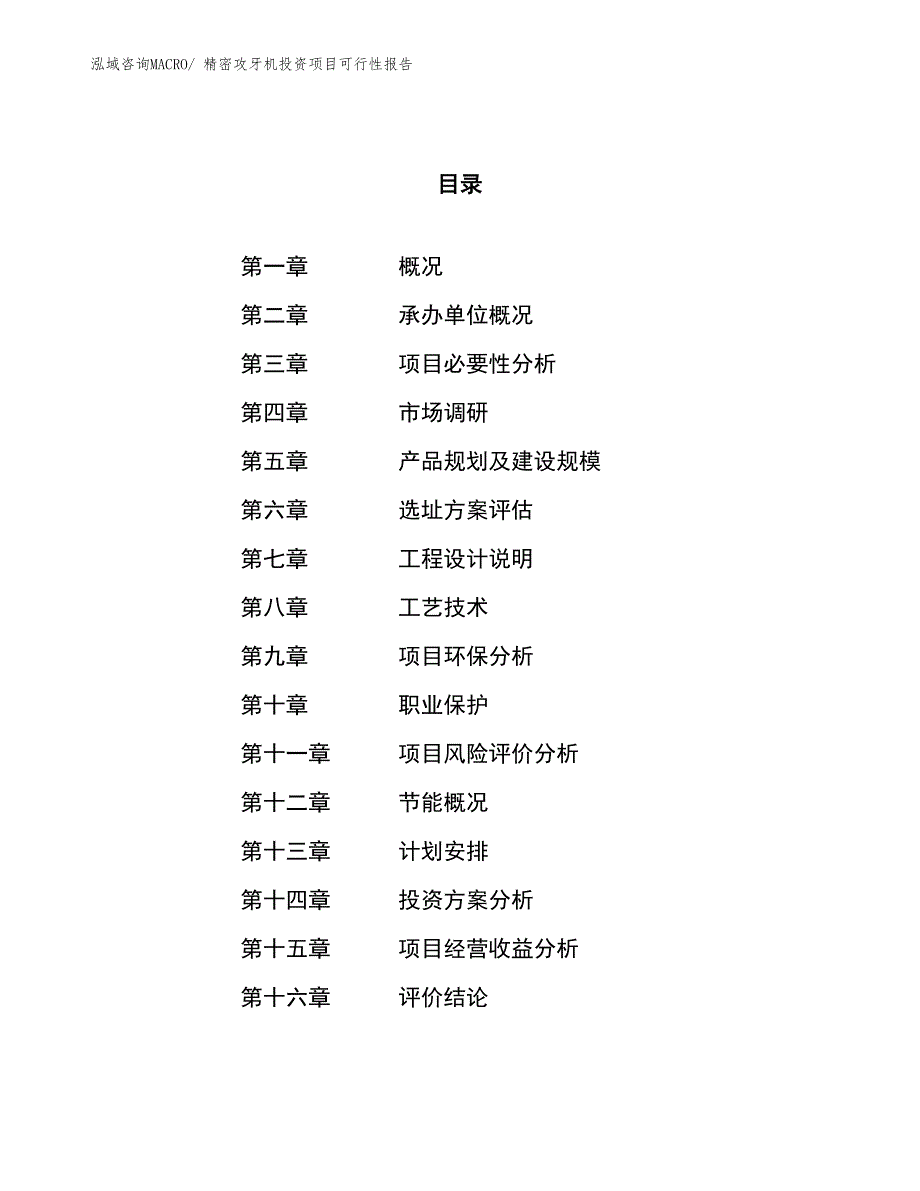 （项目申请）精密攻牙机投资项目可行性报告_第1页